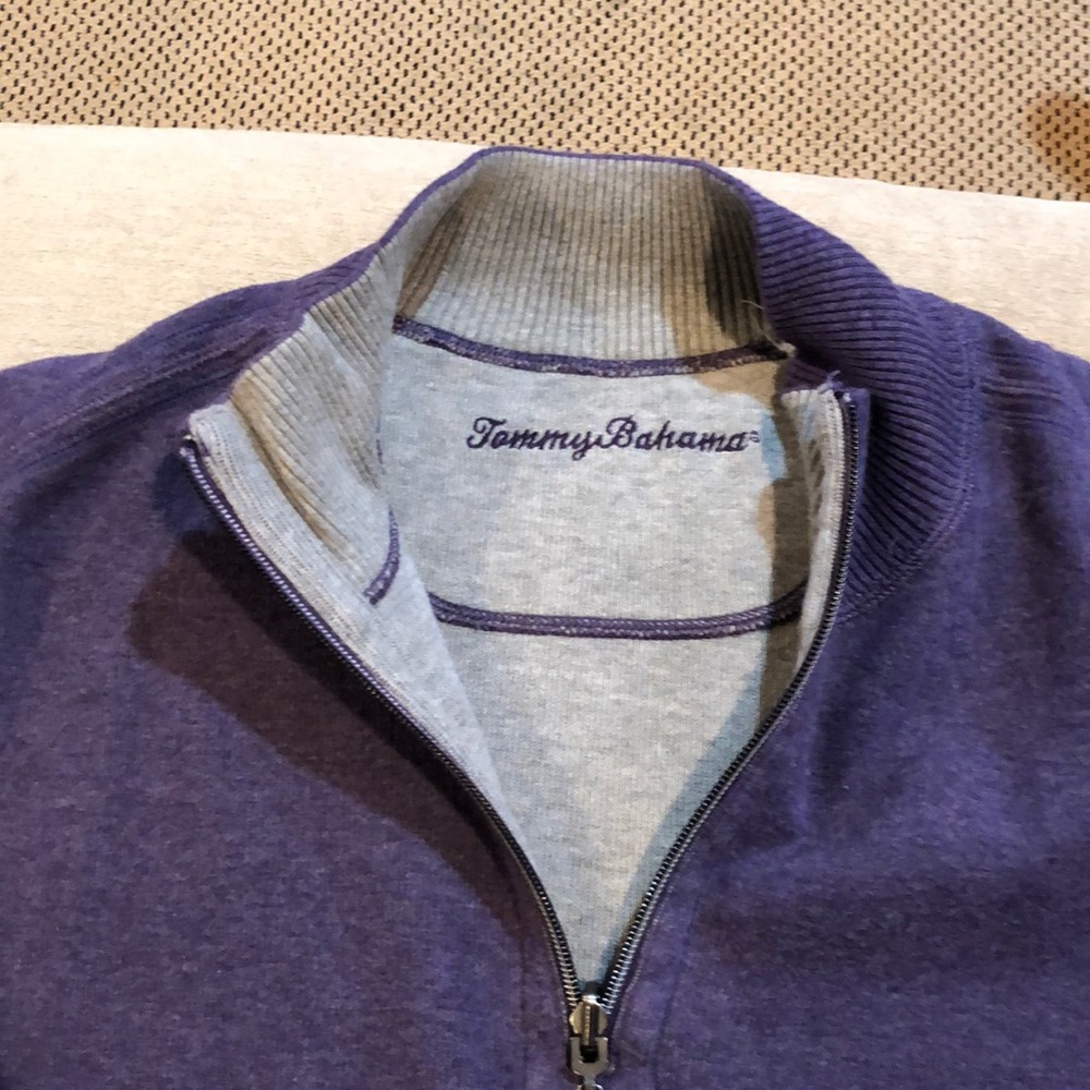 Tommy Bahama 3/4 zip up sweater .